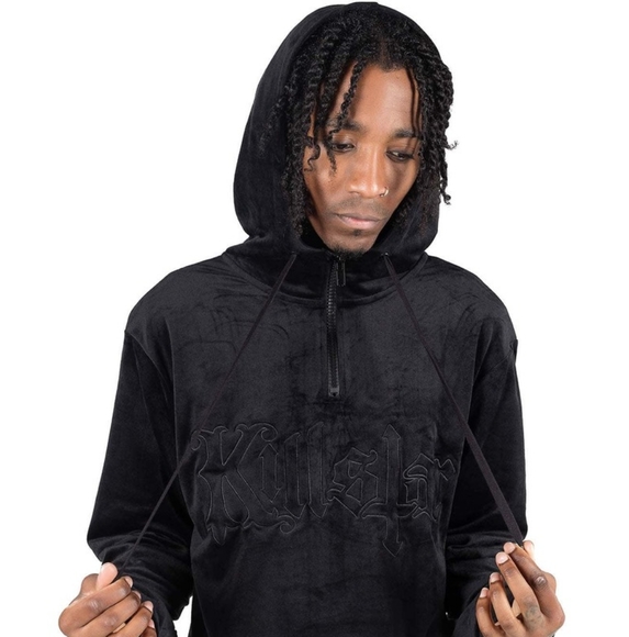 🆕 Killstar "Fester" Velour Black Hoodie - Picture 4 of 15